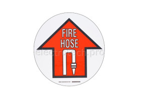 Стрелка в рамке напольная fire hose Brady наполная самоклеющаяся,материал в-534,и мм, красный на белом,черный, 431.8